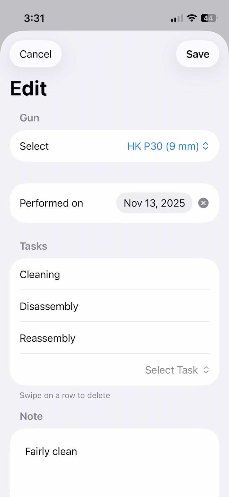 Maintenance Session Upsert